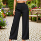 ⏰🎁Dames Effen Kleur Casual Broek met Wijde Pijpen