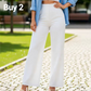 ⏰🎁Dames Effen Kleur Casual Broek met Wijde Pijpen