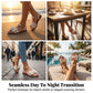 Stijlvolle parelkleurige sandalen met enkelbandje