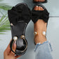 Stijlvolle parelkleurige sandalen met enkelbandje