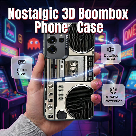 Telefoonhoesje met 3D vintage cameradesign
