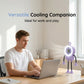 Flexibele robotbureauventilator met LED-verlichting