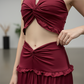 👗 NU 50% KORTING! 💖 Nieuwe collectie 2026 – Halternek-set van twee delen – Crop top & zwierige maxi-rok – Moeiteloos elegant ✨