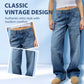 Damesjeans in vintage-stijl met een relaxte pasvorm