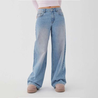 Damesjeans in vintage-stijl met een relaxte pasvorm