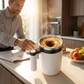 Oplaadbare koffiemok met automatische roerfunctie en digitaal display