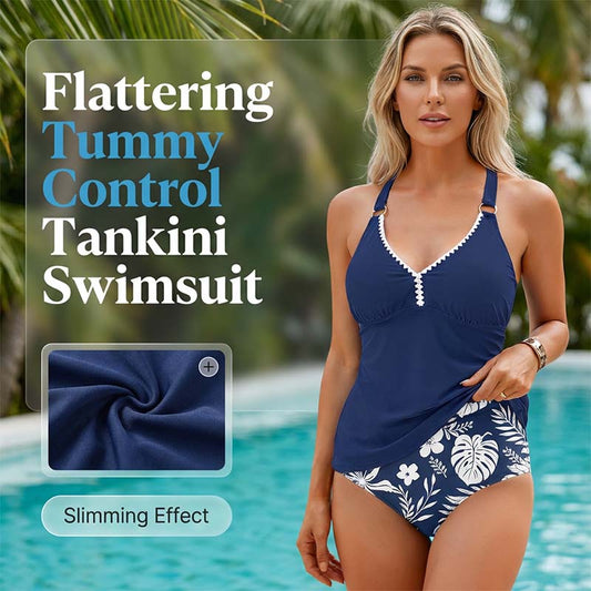 Dames tankini badpak met buikcorrectie, tweedelig model