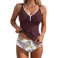 Dames tankini badpak met buikcorrectie, tweedelig model