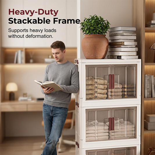 📦 NU 50% KORTING! 🧺 Grote opvouwbare opbergbak met deksel – Opvouwbaar ontwerp, duurzame stof en perfect voor het organiseren van kleding, speelgoed en dekens 🏠