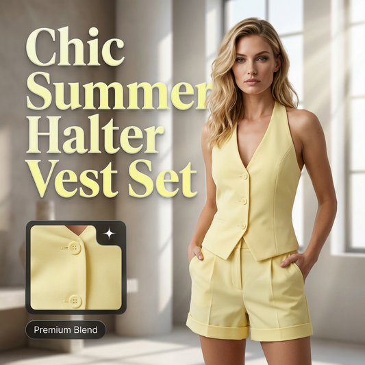 Haltertopje en short, tweedelige set