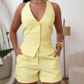 Haltertopje en short, tweedelige set