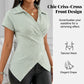 Elegante blouse met kraag en strikceintuur
