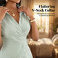 Elegante blouse met kraag en strikceintuur