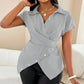 Elegante blouse met kraag en strikceintuur