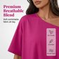 Casual oversized T-shirt met blote schouders voor dames