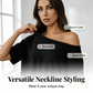 Casual oversized T-shirt met blote schouders voor dames