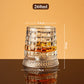 🎉【Aanbieding】🥃✨360° Draaibaar Whiskyglas | 300 ml | Loodvrij Glas | Geëmbosseerde Patronen | Stabiele Basis🍸