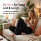 Dames yoga- en loungebroek met hoge taille en zakken