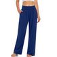 Dames yoga- en loungebroek met hoge taille en zakken