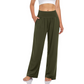 Dames yoga- en loungebroek met hoge taille en zakken