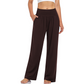 Dames yoga- en loungebroek met hoge taille en zakken