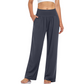 Dames yoga- en loungebroek met hoge taille en zakken
