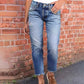 ⏰🎁 Modieuze slim-fit jeans met distressed look voor dames