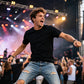 Heren Klassiek T-shirt met Ronde Hals