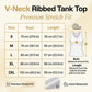 ⏰🎁Dames tanktop met V-hals en ribbels