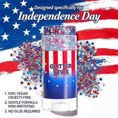 💎 TIJDELIJK 50% KORTING! ✨ Patriotische glitterstick – rood, wit, blauw, draaibaar, multifunctioneel 🎆