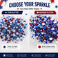 💎 TIJDELIJK 50% KORTING! ✨ Patriotische glitterstick – rood, wit, blauw, draaibaar, multifunctioneel 🎆