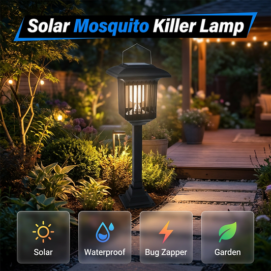 Op zonne-energie werkende 2-in-1 muggenverdelger en tuinlamp