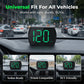 Universele GPS-autoradio met head-up display en snelheidsmeter