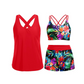 Bescheiden zwemset 🩱 Volledig bedekkende tankini + shortje met zakjes | Zonbescherming UPF 50+ ☀️🛡️ | Perfect voor een dagje strand 🌊🇬🇧