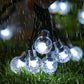 Waterdichte bubbelvormige solar lichtslinger voor terras