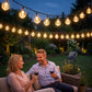 Waterdichte bubbelvormige solar lichtslinger voor terras