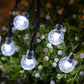Waterdichte bubbelvormige solar lichtslinger voor terras