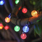 Waterdichte bubbelvormige solar lichtslinger voor terras