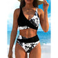 Bikini set met bloemenprint en hoge taille voor dames