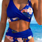 Bikini set met bloemenprint en hoge taille voor dames