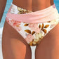 Bikini set met bloemenprint en hoge taille voor dames