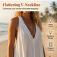 Casual mouwloze maxi-jurk met V-hals voor dames