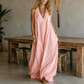 Casual mouwloze maxi-jurk met V-hals voor dames