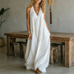 Casual mouwloze maxi-jurk met V-hals voor dames