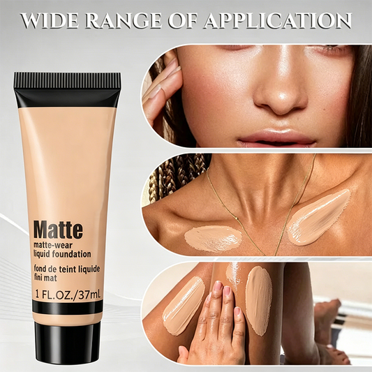 Vlekkeloze matte vloeibare foundation