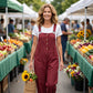 Effenkleurige jumpsuit met rechte pijpen en zakken