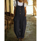 Effenkleurige jumpsuit met rechte pijpen en zakken