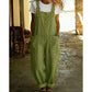 Effenkleurige jumpsuit met rechte pijpen en zakken