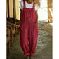 Effenkleurige jumpsuit met rechte pijpen en zakken