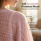 Elegante blouse met V-hals en gerimpelde mouwe